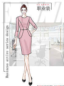 新款女職業(yè)裝夏裝服裝款式圖1232