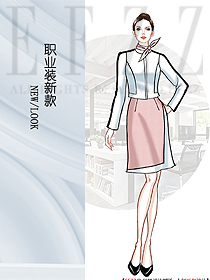 時尚女秋冬職業(yè)裝設計圖2134