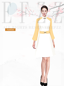 原創(chuàng)設(shè)計總臺收銀接待服裝款式圖528