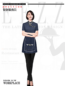新款特色餐廳服務員制服設計圖562
