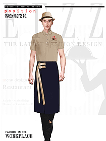 新款特色餐廳服務員制服設計圖576
