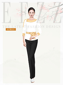 原創(chuàng)設計會所服務生制服設計圖1003