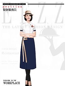 新款特色餐廳服務(wù)員制服設(shè)計圖578