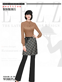 新款特色餐廳服務(wù)員制服設(shè)計圖590