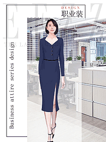 氣質(zhì)長(zhǎng)袖連衣裙女裝原創(chuàng)手稿設(shè)計(jì)圖1271