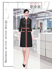 黑紅色復(fù)古氣質(zhì)連衣裙手稿原創(chuàng)圖1275