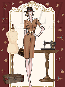 簡約歐美風(fēng)日常職業(yè)女裝設(shè)計(jì)手繪稿1288