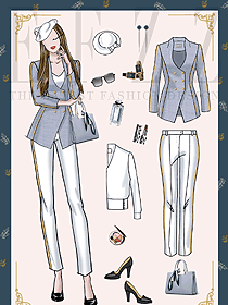 專柜輕奢意大利風(fēng)格女裝2137款原創(chuàng)設(shè)計(jì)手稿圖片