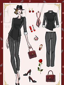 靚麗的OL職業(yè)裝黑灰色低調(diào)氣質(zhì)搭配設(shè)計(jì)款2140