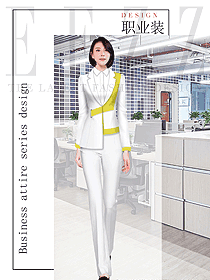白色職場(chǎng)時(shí)尚參展禮儀制服設(shè)計(jì)效果圖2159