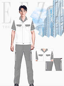 汽修廠員工工作服裝設計效果圖215
