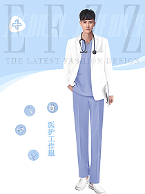 國外實(shí)習(xí)男性醫(yī)生工作制服照片
