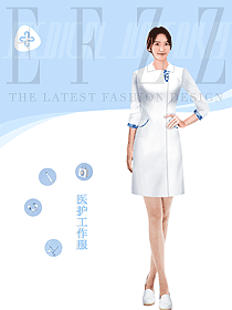春秋冬女款實習(xí)護士服裝定制圖