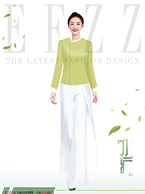 酒店水療SPA總臺(tái)迎賓制服設(shè)計(jì)圖625