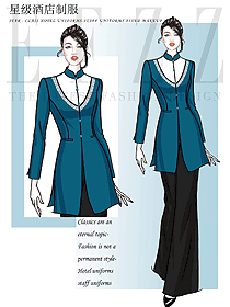 餐飲酒店總臺(tái)女高級(jí)領(lǐng)班工作服定制圖1346
