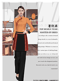 國家AAAAA級(jí)旅游景區(qū)特色美食餐飲服務(wù)員員工制服525