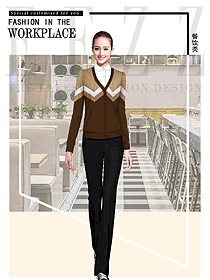 時(shí)尚女款快餐廳服裝款式設(shè)計(jì)圖527