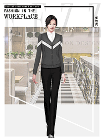 原創(chuàng)制服設計女款服務員服裝設計圖528