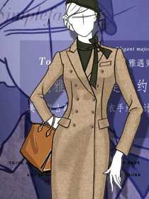 英倫復(fù)古職業(yè)裝男女大衣手繪設(shè)計稿