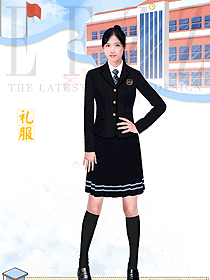 秋冬女裙高中生制服原畫設(shè)計(jì)作品