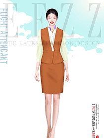 空姐地勤服務(wù)人員制服定制設(shè)計(jì)圖