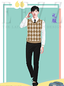 學(xué)校規(guī)定的統(tǒng)一樣式的學(xué)生服裝設(shè)計案例