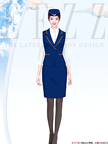 時(shí)尚空姐服裝走秀美拍大圖