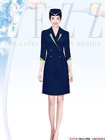 機場地勤工作人員女性職業(yè)裝定制設(shè)計效果圖