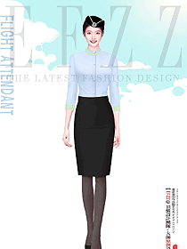 夏季航空公司員工原創(chuàng)制服設(shè)計著裝