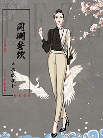 國潮餐飲服務(wù)員制服設(shè)計(jì)效果圖