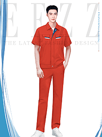 企業(yè)工廠夏季短袖員工工作制服定制款