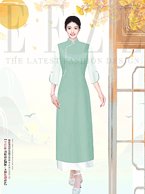 酒店宴會廳旗袍款工作服定制設(shè)計圖片
