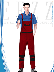 夏季連體衣工作服制服定制設(shè)計(jì)效果圖