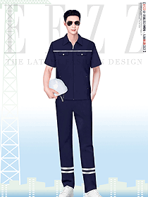 夏季短款員工廠服工作服定制設計效果圖