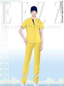 食品加工廠區(qū)女款夏季工作服定制案例