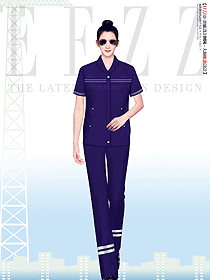 時(shí)尚機(jī)場(chǎng)地勤女員工工作制服設(shè)計(jì)圖