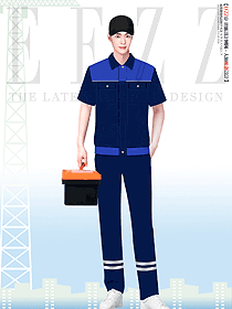 汽車維修員工工作服寶藍(lán)色著裝