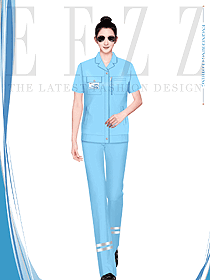 淺藍(lán)色女裝工程服夏裝設(shè)計(jì)大圖