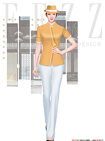 三亞星級(jí)酒店中式門(mén)童夏季制服定制設(shè)計(jì)圖