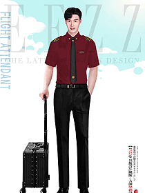 機場航班工作人員夏季職業(yè)裝設計圖