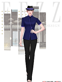 三亞星級(jí)酒店女門童制服原創(chuàng)定制設(shè)計(jì)手稿圖