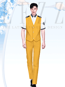 國際機場貨運工作人員夏季馬夾套裝制服