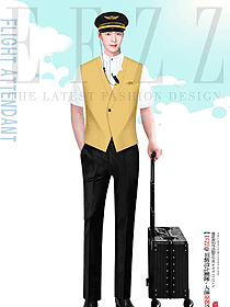 航空公司男空乘人員夏季制服設(shè)計(jì)效果圖