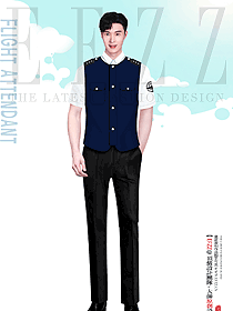 國(guó)際機(jī)場(chǎng)地勤人員夏季職業(yè)裝定制設(shè)計(jì)圖