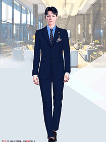 連鎖餐飲酒店男經(jīng)理西服套裝時(shí)尚職業(yè)正裝秋冬款制服