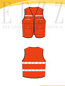 園林綠化工作服翻領(lǐng)馬甲印LOGO馬甲工裝設(shè)計(jì)圖