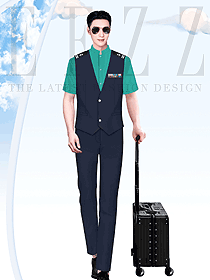 航空地勤人員形象制服航空機(jī)師空乘服襯衣馬夾