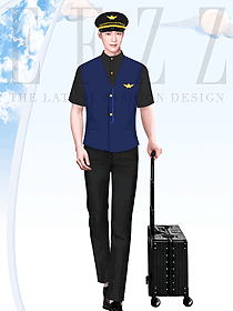 職業(yè)裝男女同款航空員襯衣馬夾航空飛行員制服設(shè)計(jì)