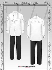 秋冬高檔酒店西餐廳大碼定制防水廚師工作服