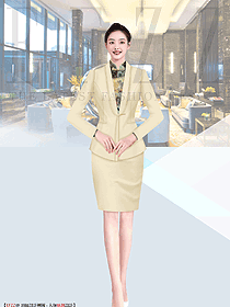 星級酒店行政經(jīng)理職業(yè)裝辦公職員服裝設(shè)計(jì)圖